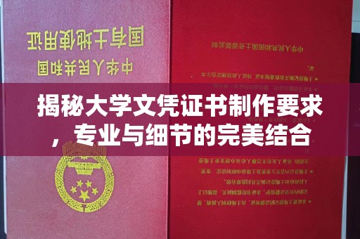 静宁揭秘大学文凭证书制作要求，专业与细节的完美结合