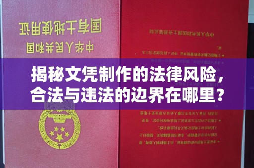 静宁揭秘文凭制作的法律风险，合法与违法的边界在哪里？