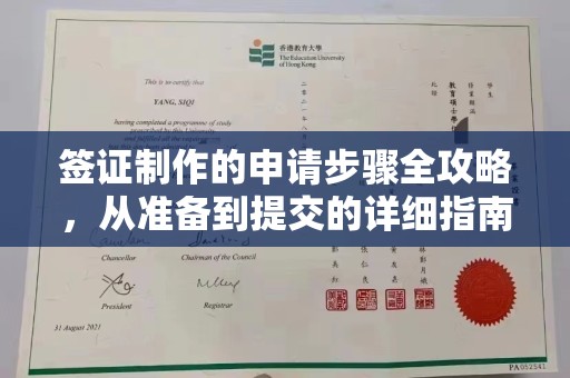 静宁签证制作的申请步骤全攻略，从准备到提交的详细指南