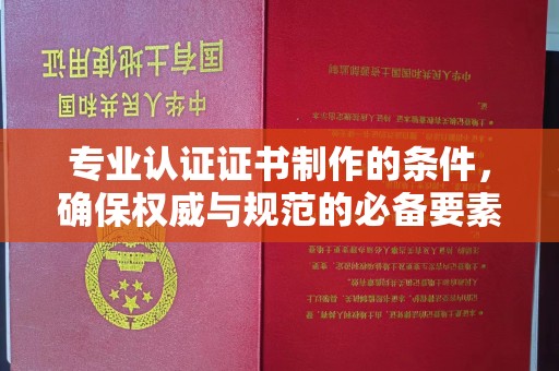 静宁专业认证证书制作的条件，确保权威与规范的必备要素